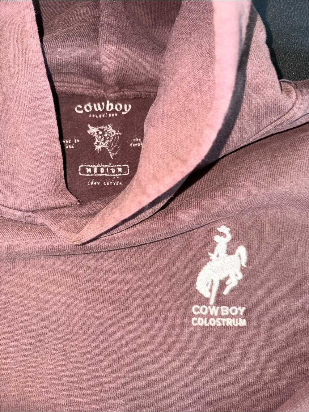 Cowboy Colostrum Hoodie size M